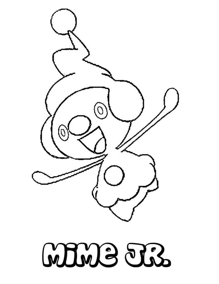 Mime Jr. Pokemon Tegninger til Farvelægning