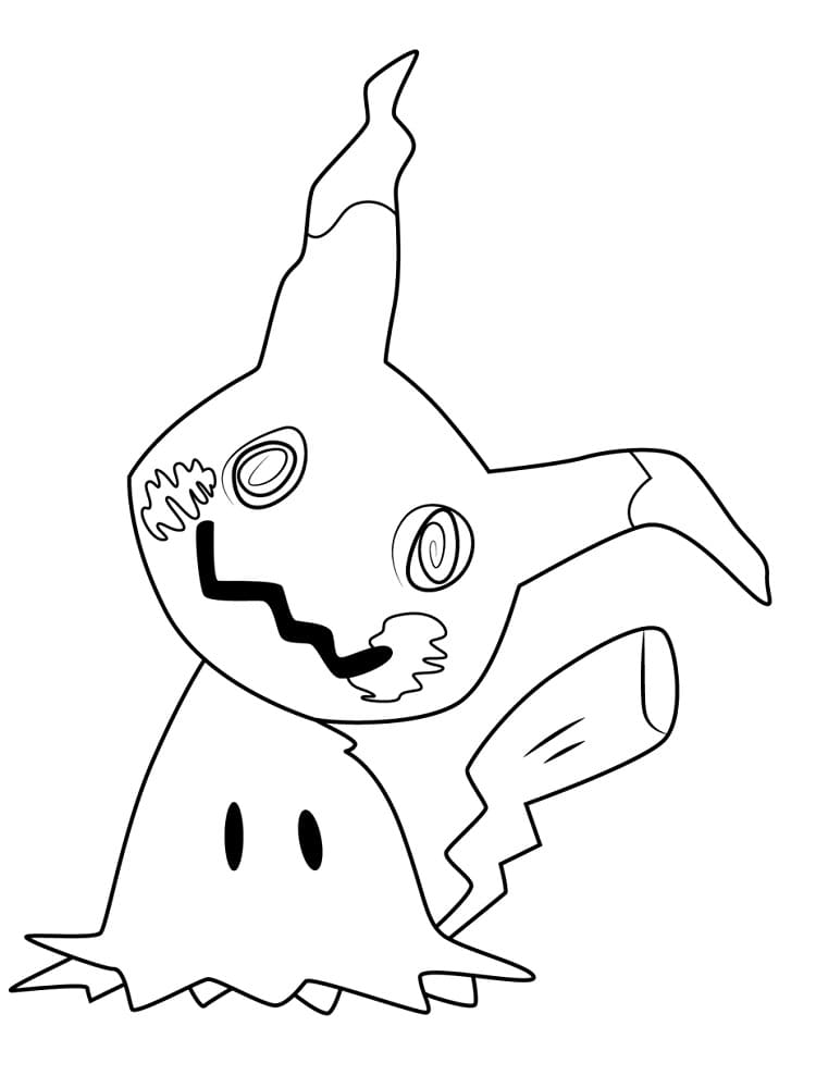 Mimikyu Pokemon Tegninger til Farvelægning