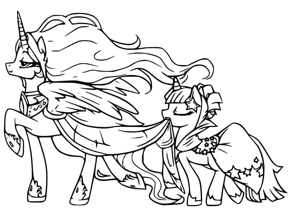 Min Lille Pony Enhjørning Tegninger til Farvelægning