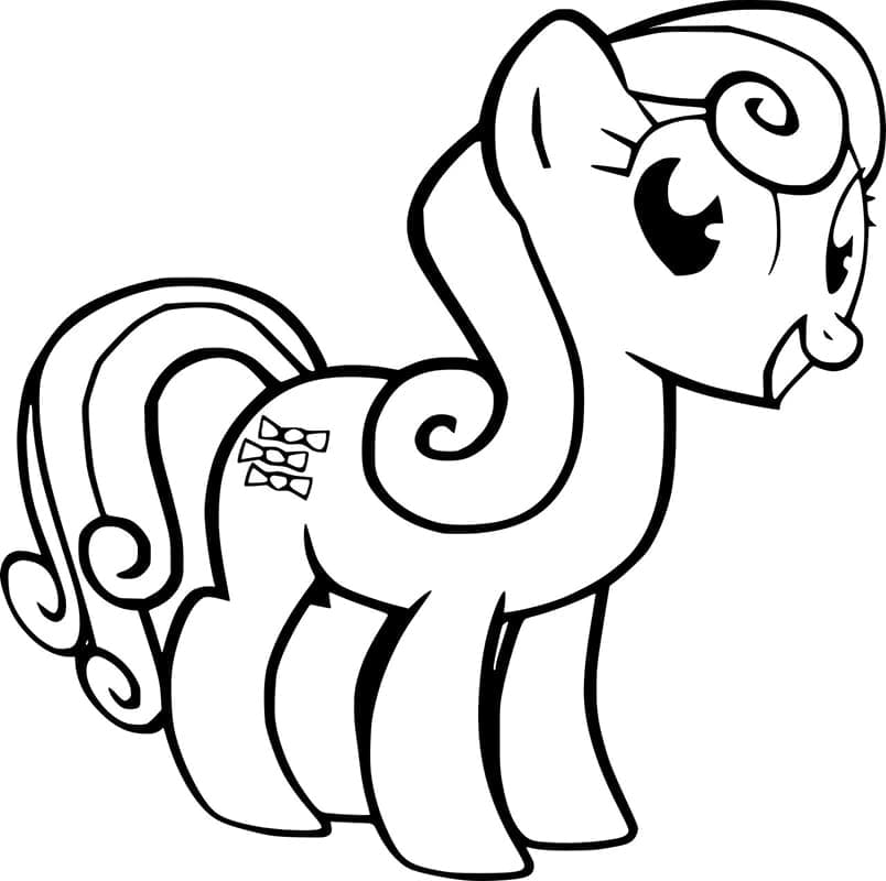 Min Lille Pony Søde Dråber Tegninger til Farvelægning