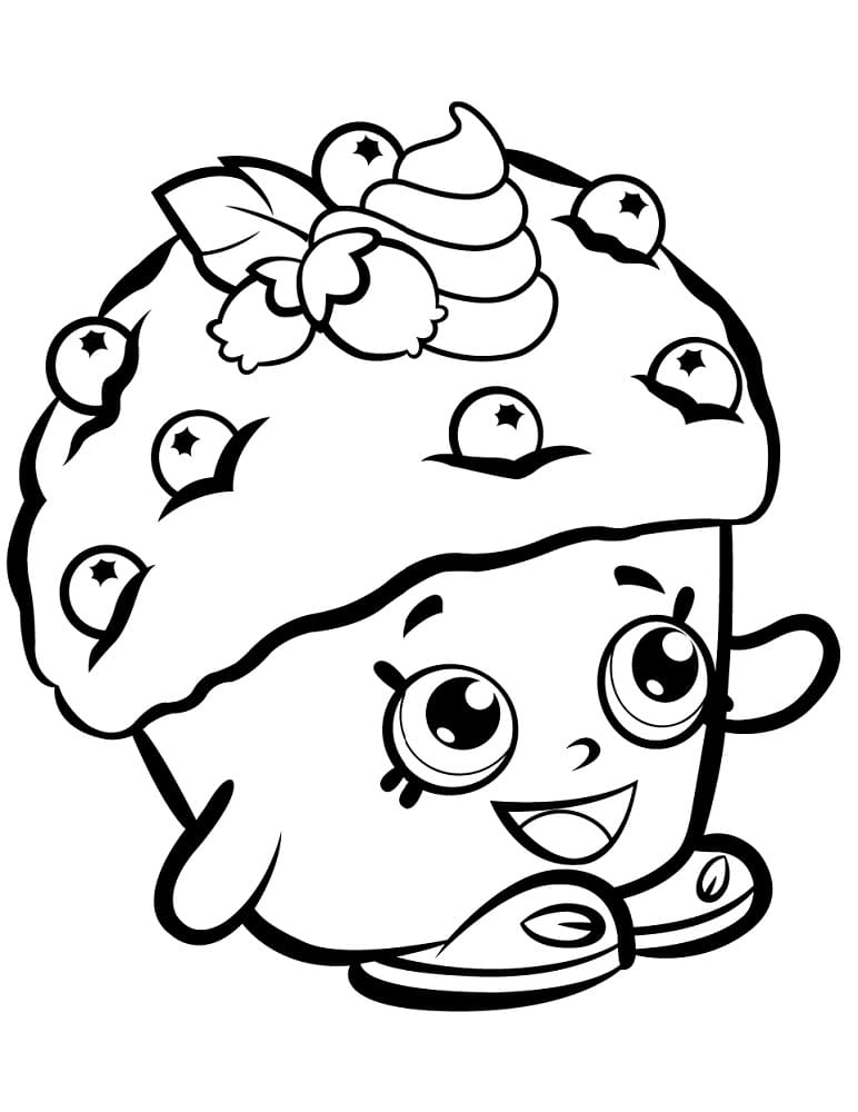 Mini Muffin Shopkins Tegninger til Farvelægning