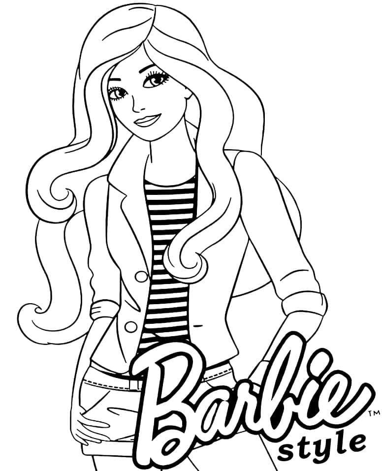 Mode Barbie Tegninger til Farvelægning