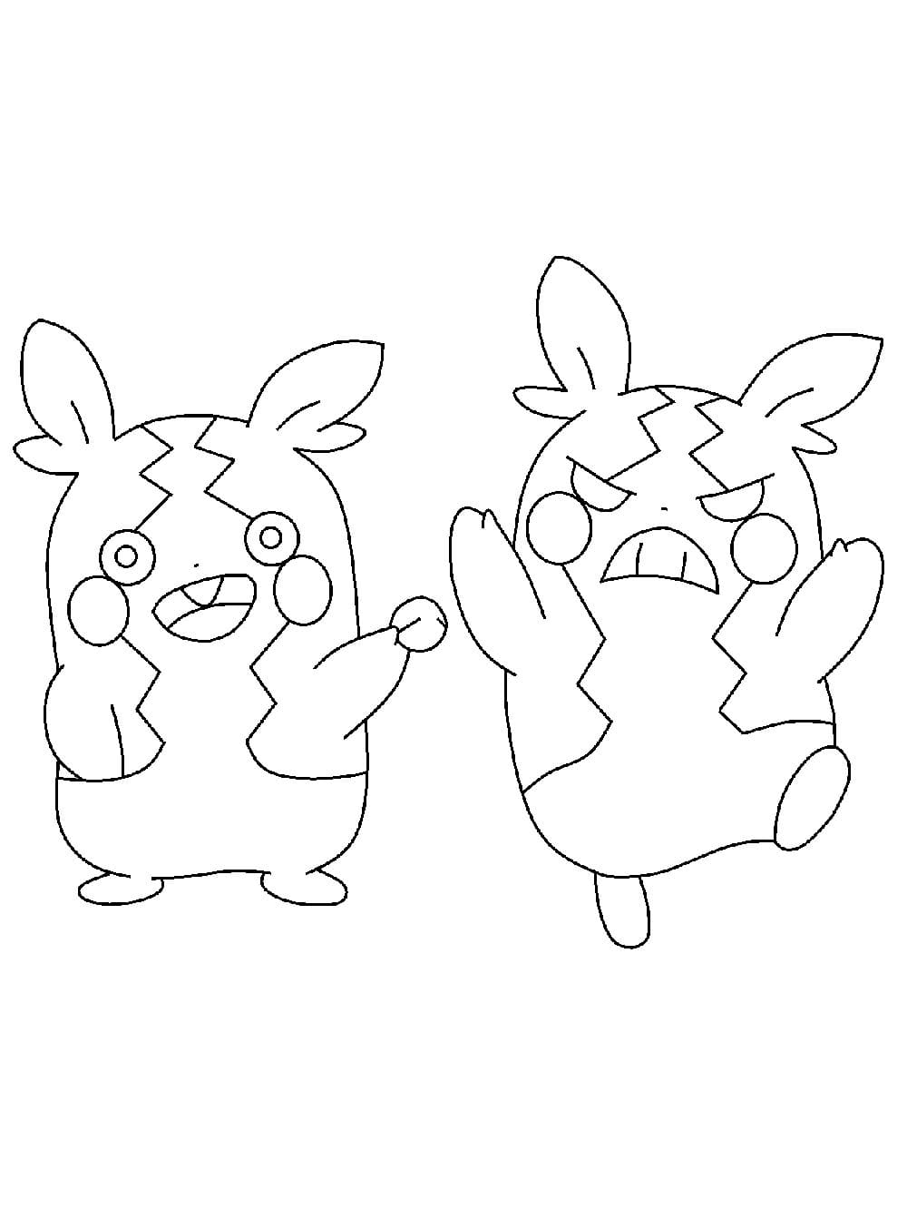 Morpeko Pokemon Tegninger til Farvelægning