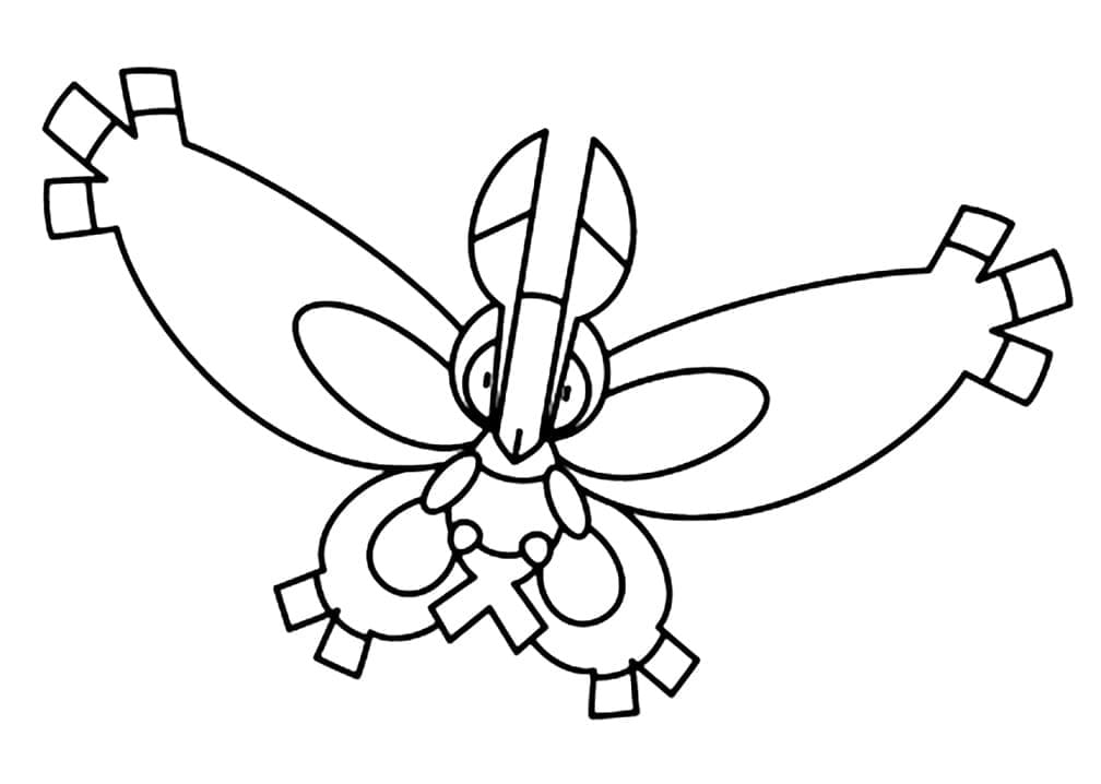 Mothim Pokemon Tegninger til Farvelægning