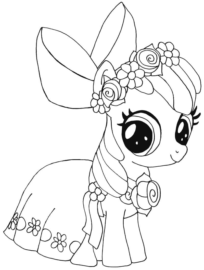 My Little Pony Æbleblomster Tegninger til Farvelægning