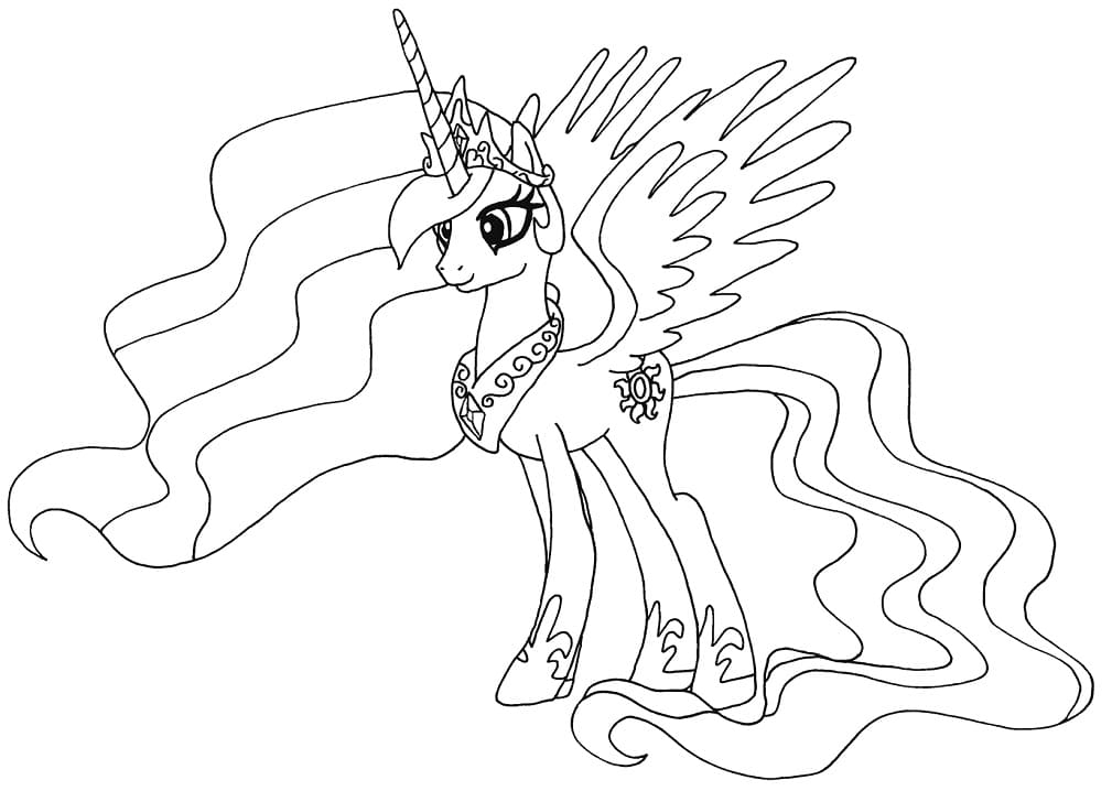 My Little Pony Princess Celestia Tegninger til Farvelægning