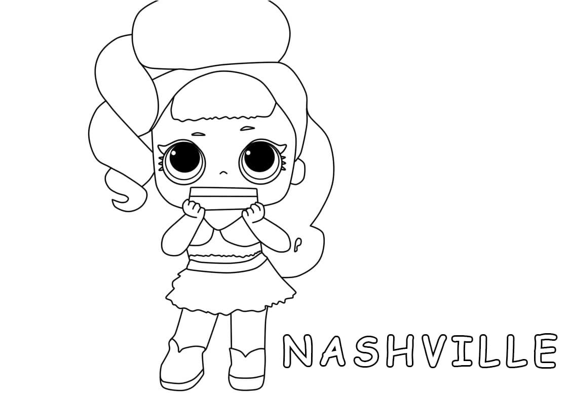 Nashville LOL Surprise Doll Tegninger til Farvelægning