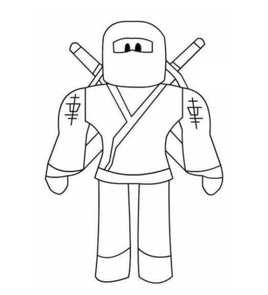 Ninja Roblox Tegninger til Farvelægning