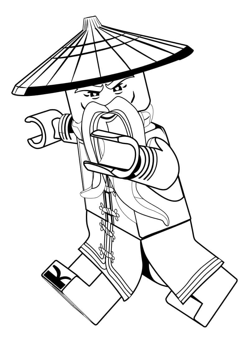 Ninjago Master Wu Tegninger til Farvelægning