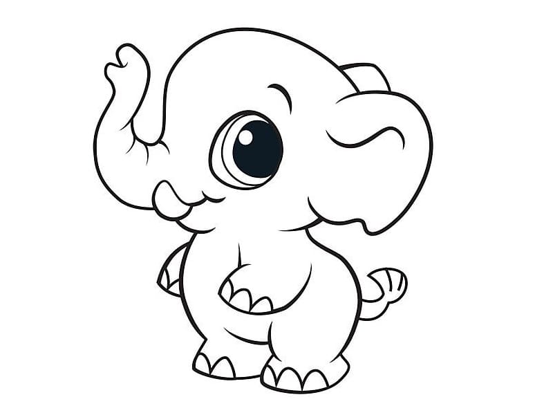 Normal Elephant Tegninger til Farvelægning