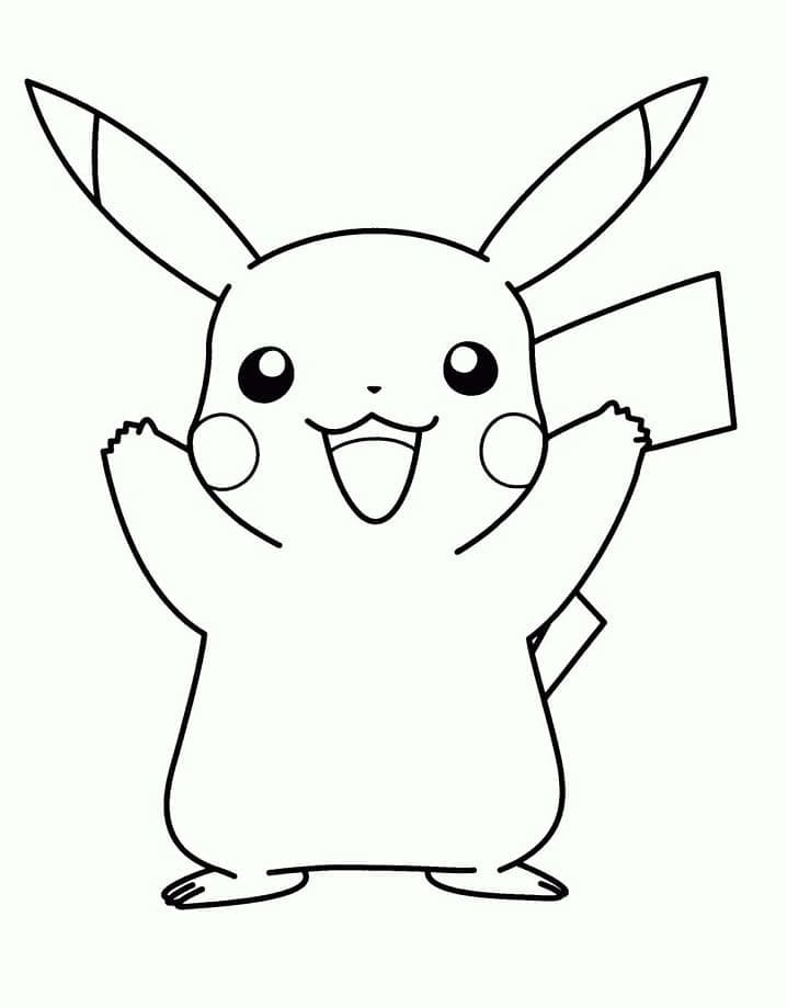 Normal Pikachu Tegninger til Farvelægning