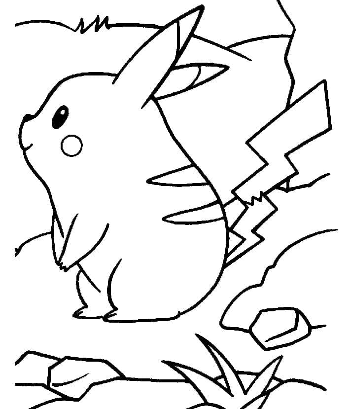 Nysgerrig Pikachu Tegninger til Farvelægning