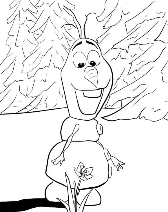 Olaf i Frozen Tegninger til Farvelægning