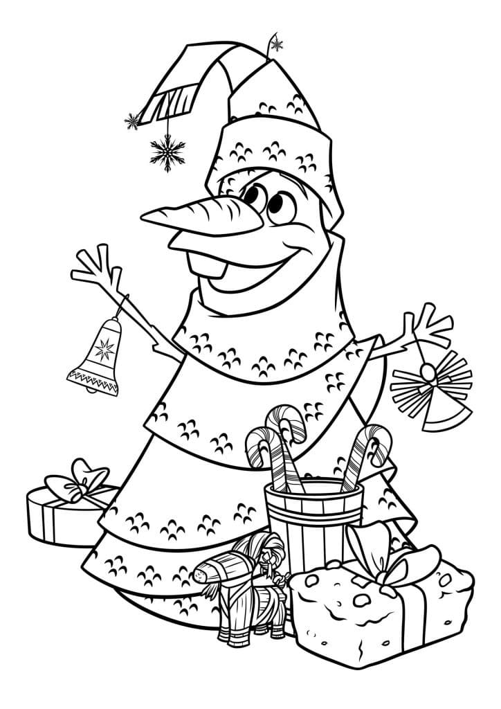 Olaf Juletræet Tegninger til Farvelægning