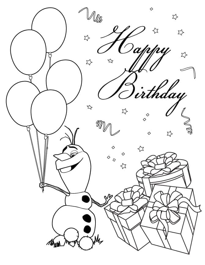Olafs Fødselsdag Tegninger til Farvelægning