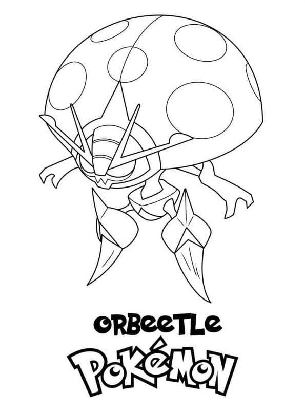 Orbeetle Pokemon Tegninger til Farvelægning