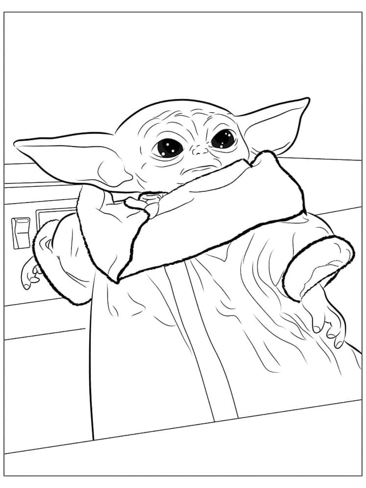 Perfekt Baby Yoda Tegninger til Farvelægning