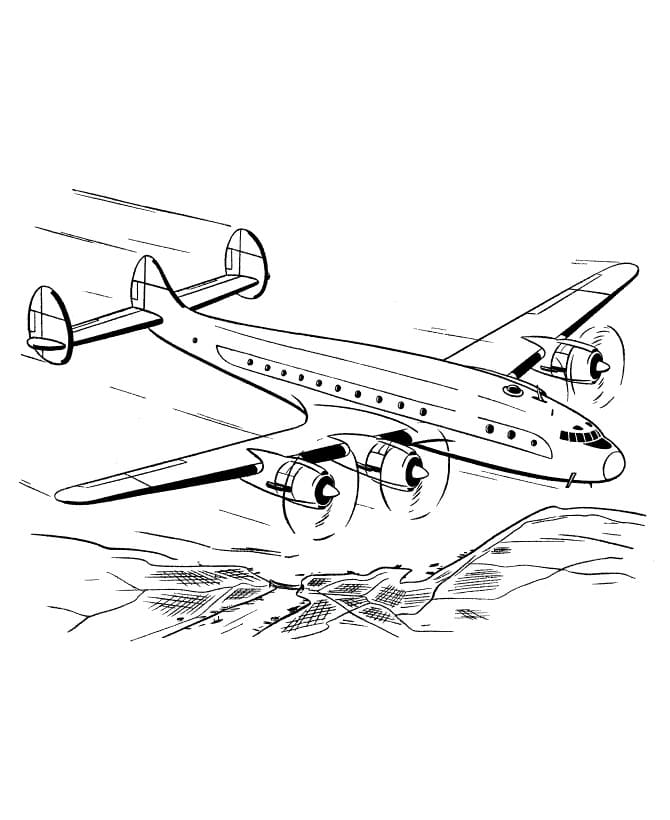 Perfekt Flyvemaskine Tegninger til Farvelægning