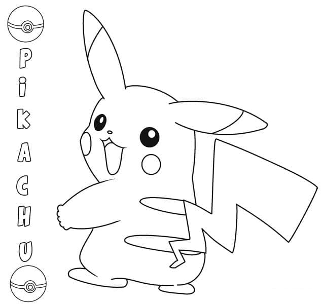 Pikachu Gratis Design Tegninger til Farvelægning