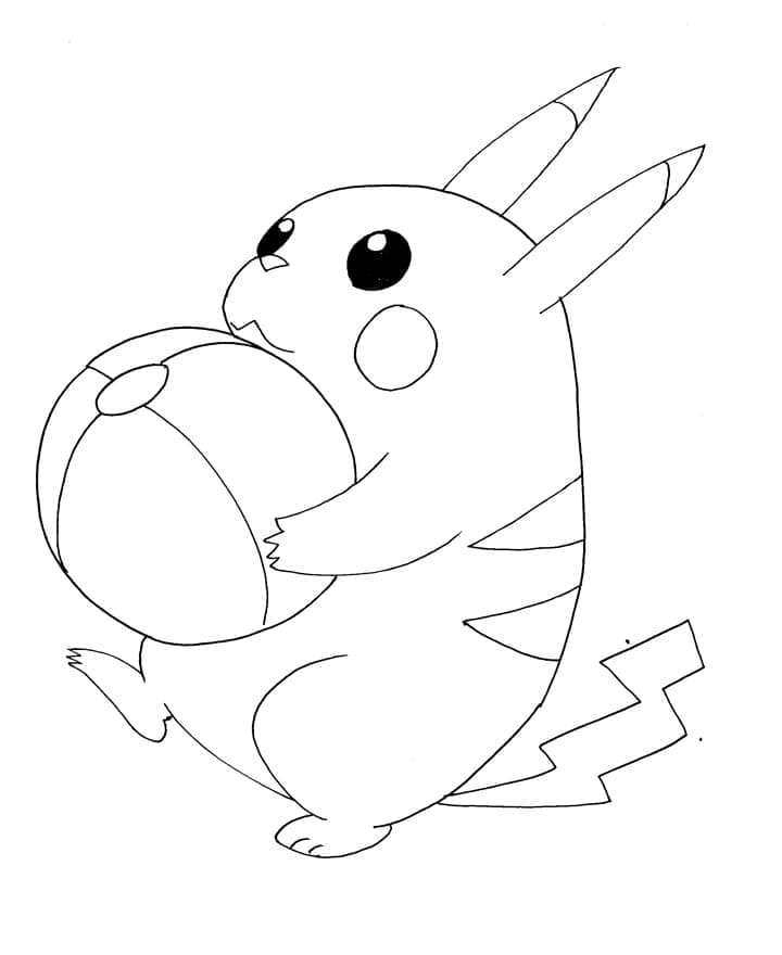 Pikachu Holder Bold Tegninger til Farvelægning