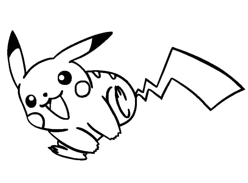 Pikachu Hoppe Tegninger til Farvelægning