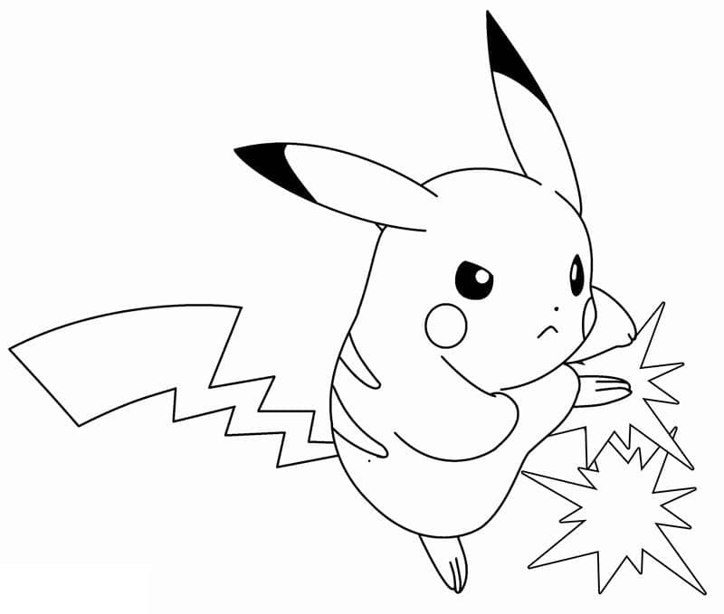 Pikachus Kraft Tegninger til Farvelægning