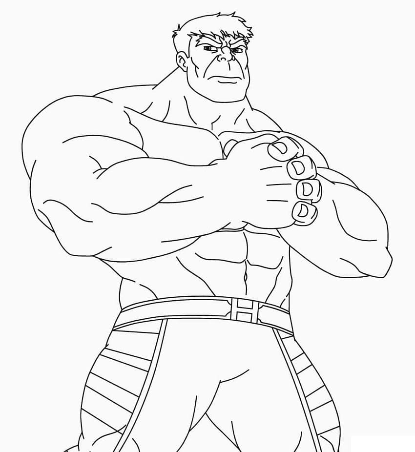 Portræt Af Tegnefilm Hulk Tegninger til Farvelægning