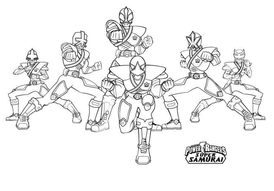 Power Rangers Supersamurai Tegninger til Farvelægning