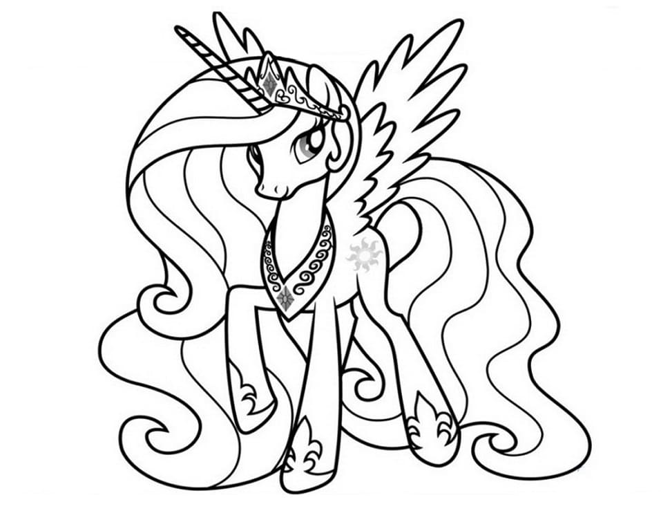 Prinsesse Celestia My Little Pony Tegninger til Farvelægning