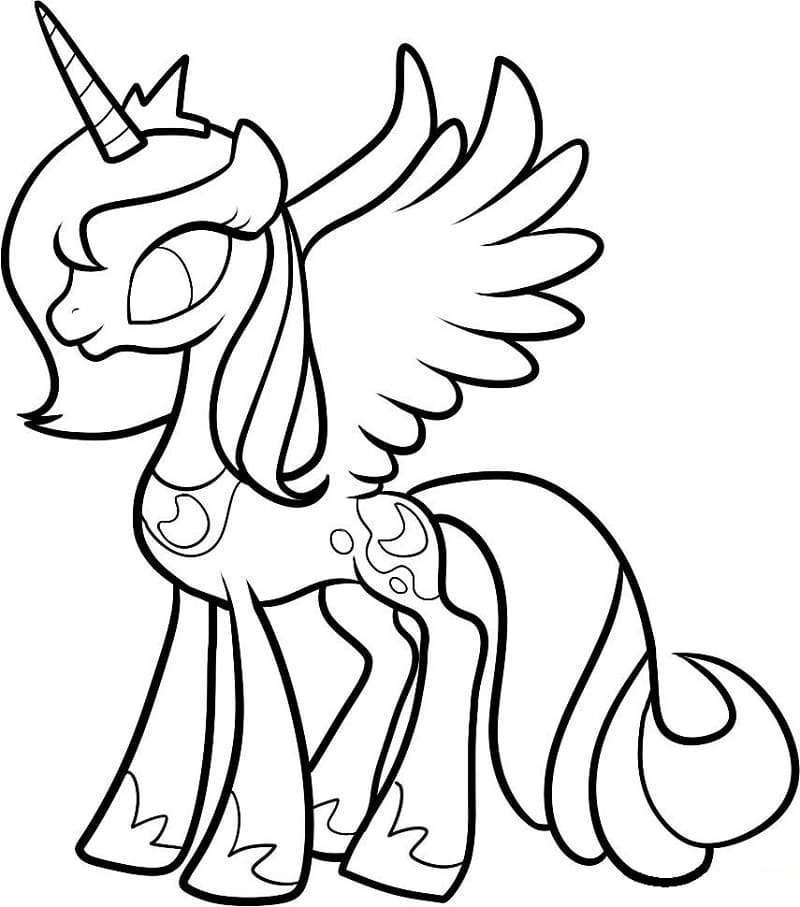 Prinsesse Luna fra My Little Pony Tegninger til Farvelægning
