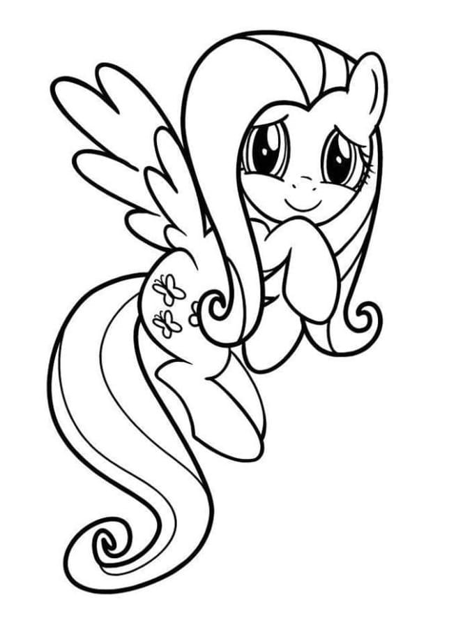 Printbar Fluttershy My Little Pony Tegninger til Farvelægning