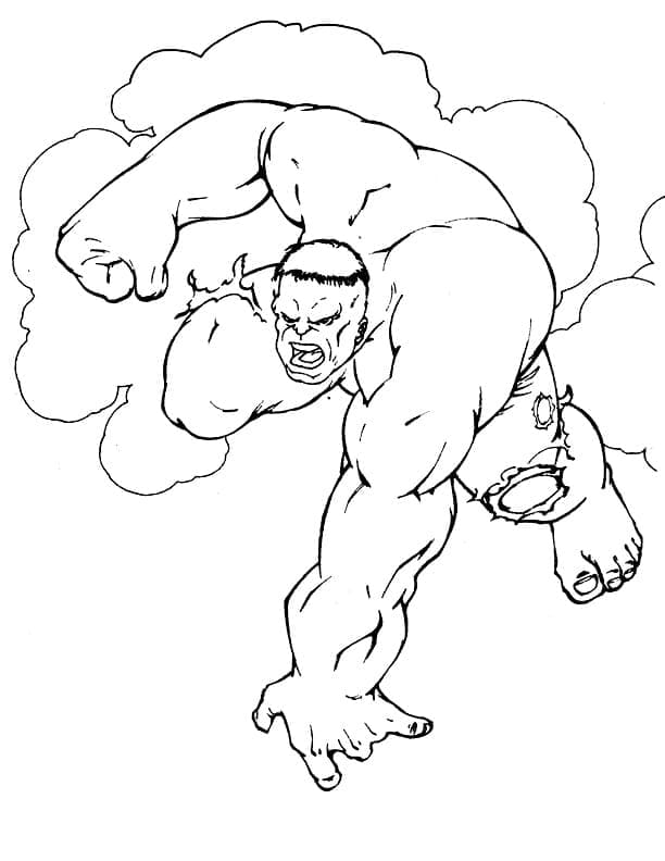 Printbar Hulk Tegninger til Farvelægning