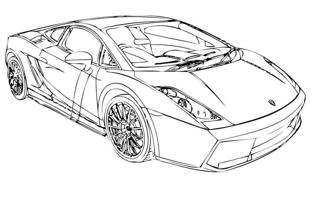Printbar Lamborghini bil Tegninger til Farvelægning