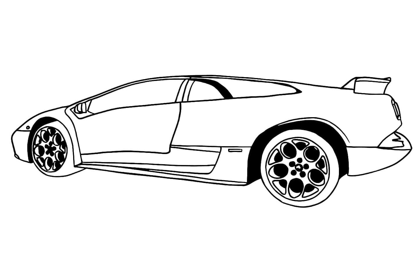 Printbar Lamborghini Tegninger til Farvelægning
