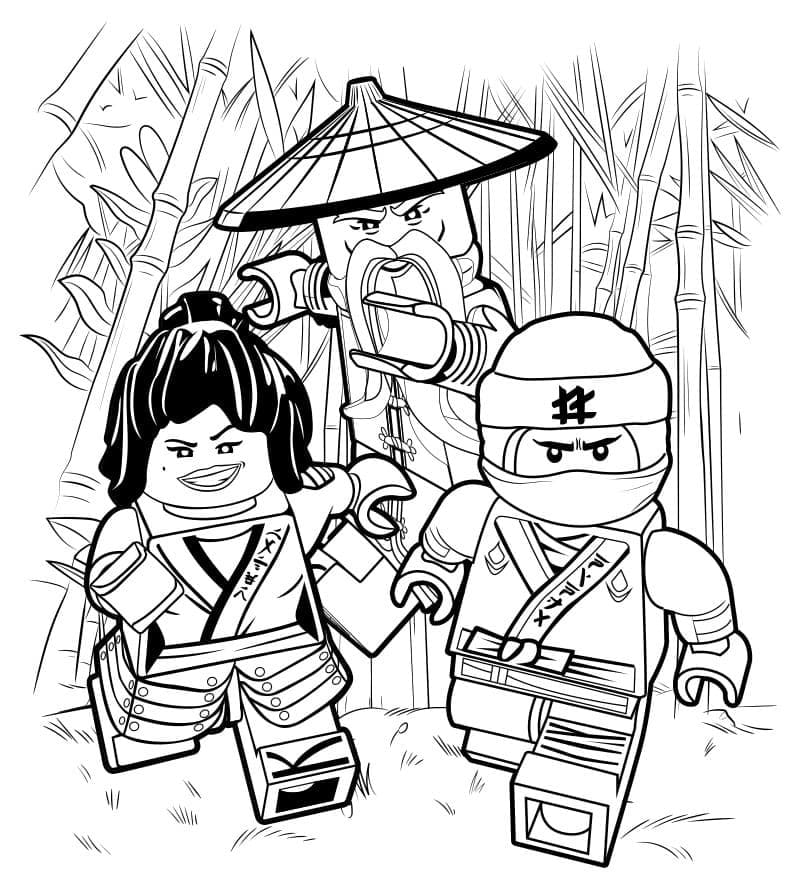 Printbar Ninjago Tegninger til Farvelægning
