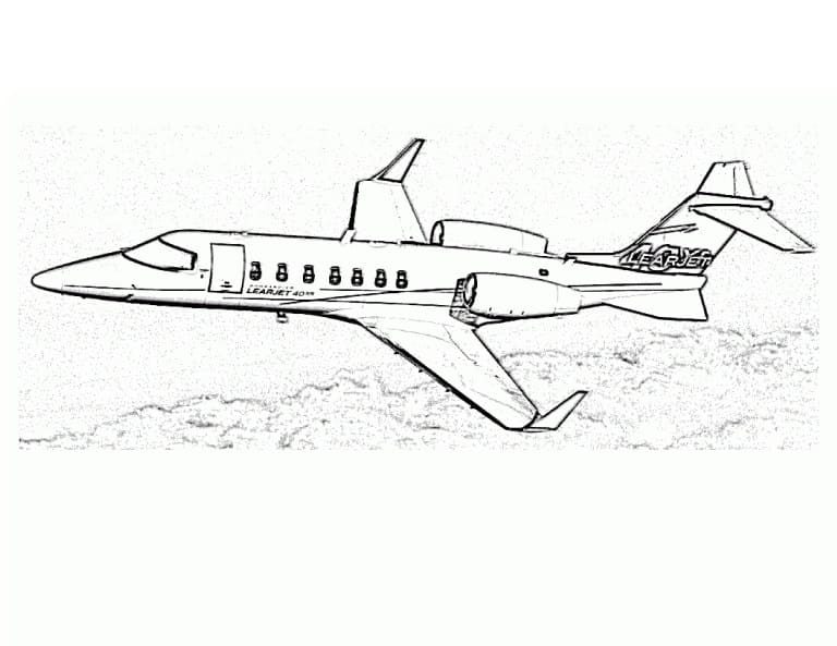 Privat Flyvemaskine Tegninger til Farvelægning
