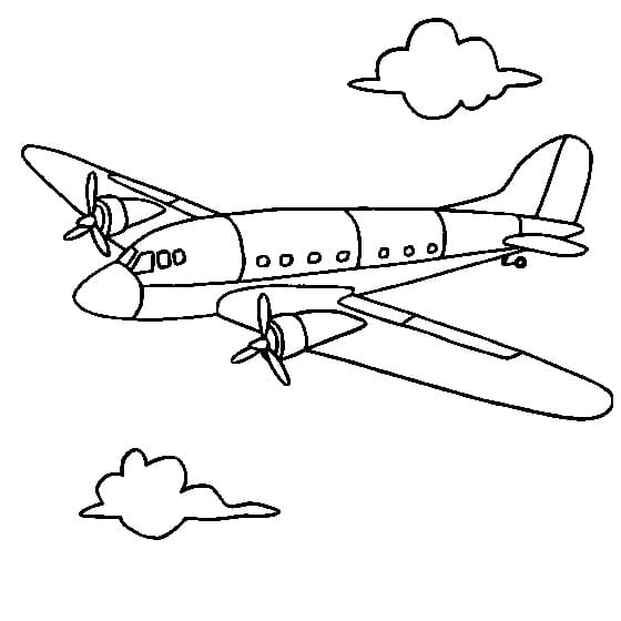 Propel Flyvemaskine Tegninger til Farvelægning