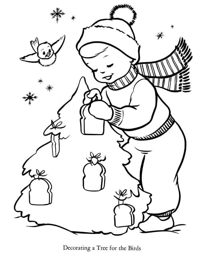 Pynte Et Juletræ Tegninger til Farvelægning
