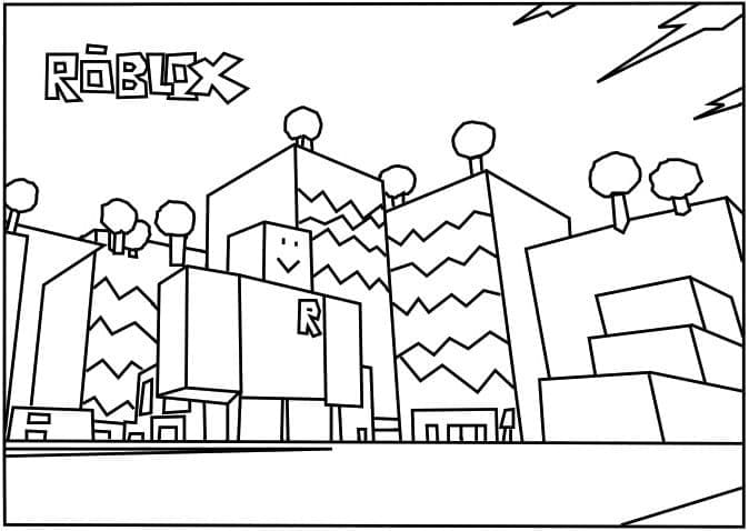 Roblox City Tegninger til Farvelægning