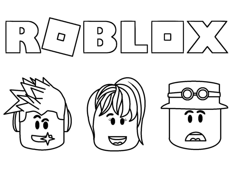 Roblox Hoveder Tegninger til Farvelægning