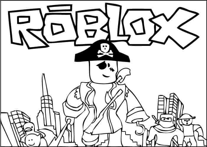 Roblox Pirater Tegninger til Farvelægning