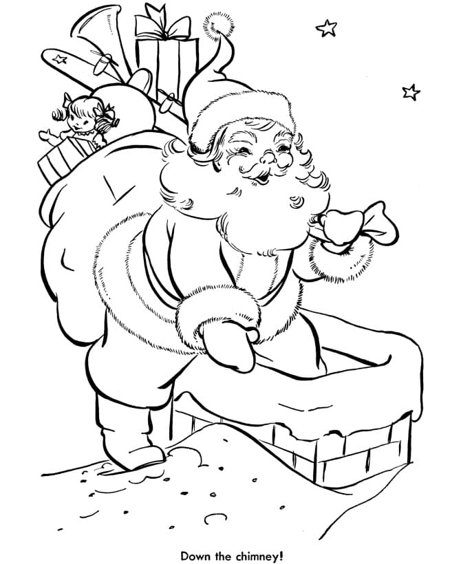 Santa Claus 1 Tegninger til Farvelægning