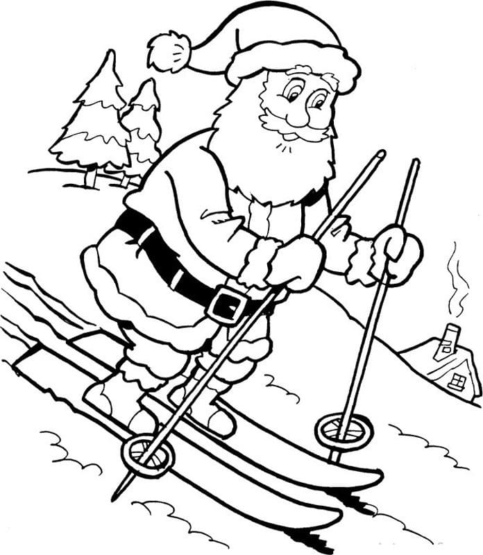 Santa Claus 3 Tegninger til Farvelægning