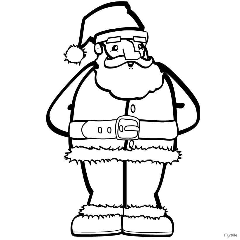 Santa Claus 4 Tegninger til Farvelægning