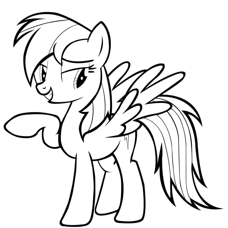 Sej Regnbue Dash My Little Pony Tegninger til Farvelægning