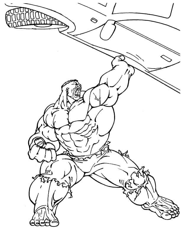 Sej Stærk Hulk Tegninger til Farvelægning
