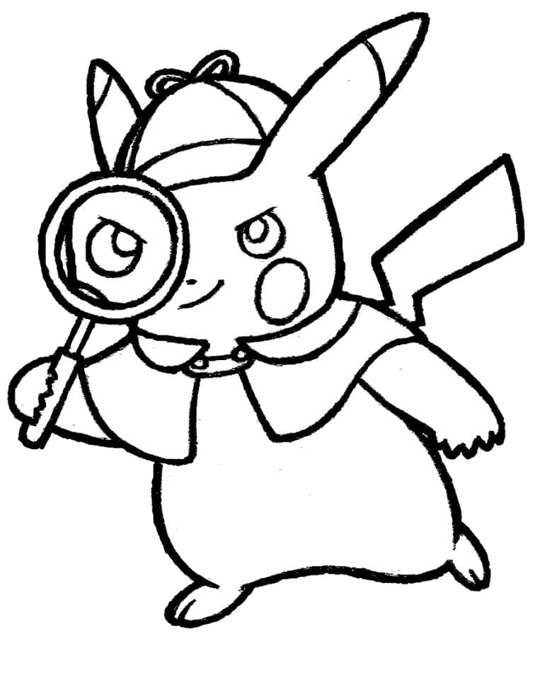 Seje Detektiv Pikachu Tegninger til Farvelægning
