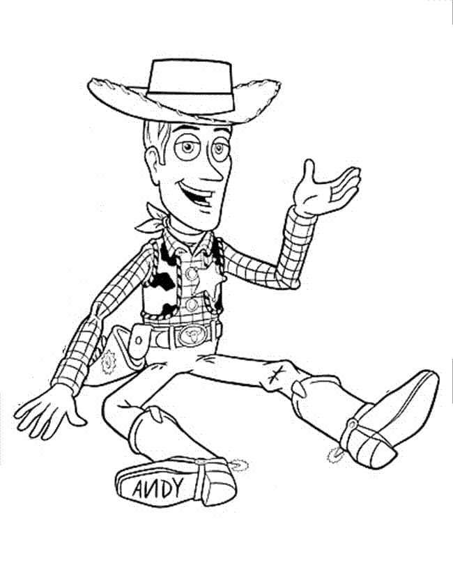 Sheriff Woody Tegninger til Farvelægning