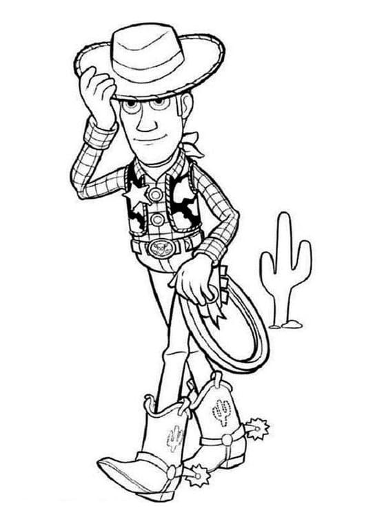 Sheriff Woody fra Toy Story Tegninger til Farvelægning