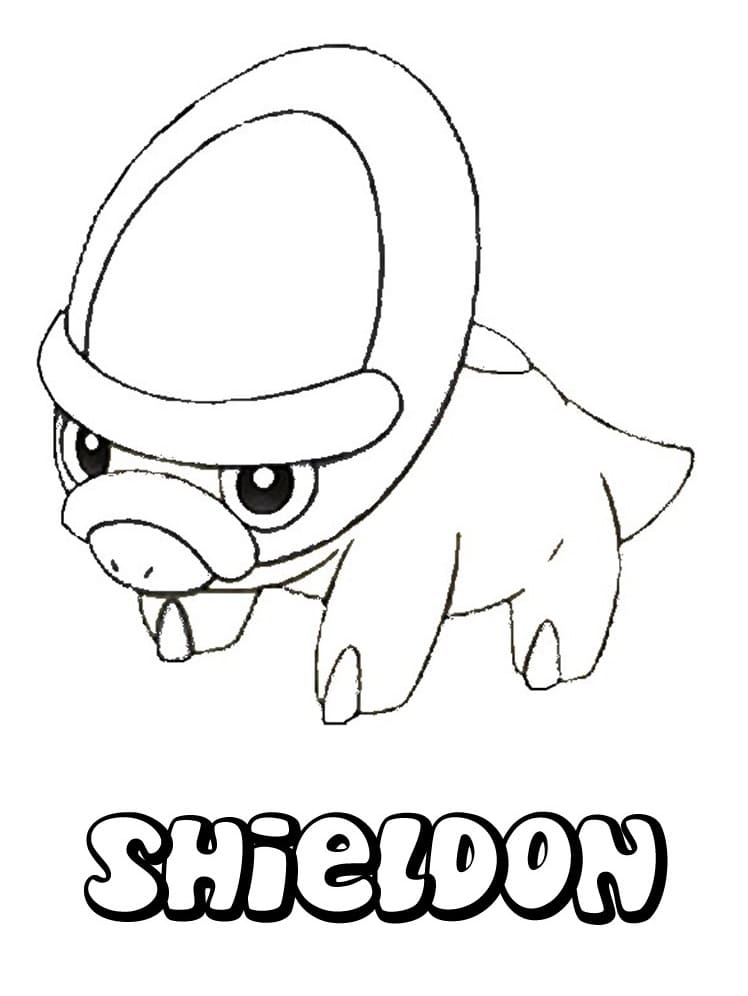 Shieldon Pokemon Tegninger til Farvelægning